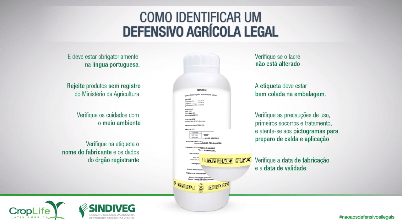 Como identificar um defensivo agricola legal